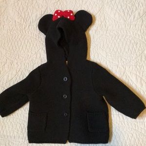 Gap Minnie Mouse button up sweater